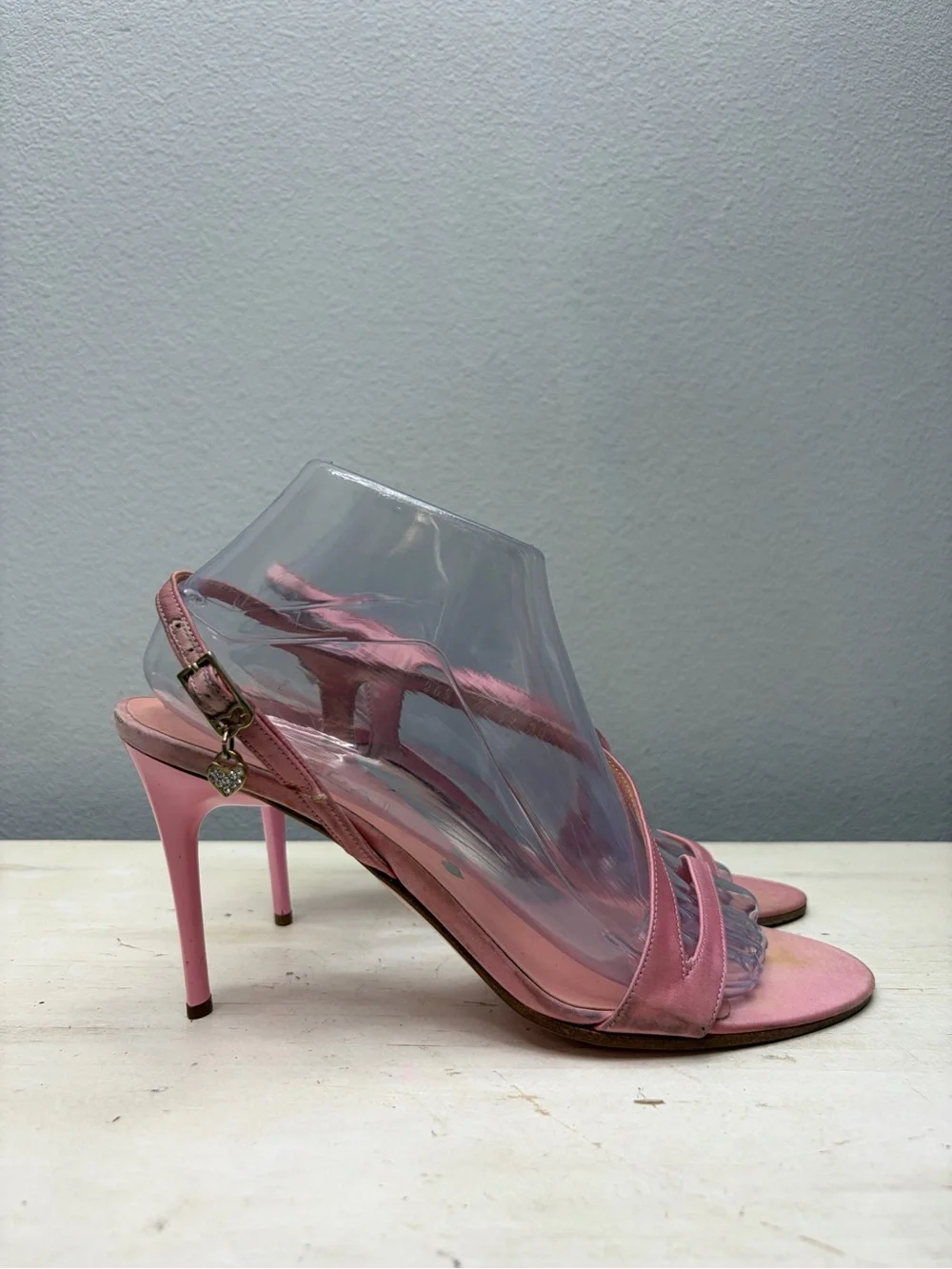 Escada Pink Leather Slingback Pumps Size 39